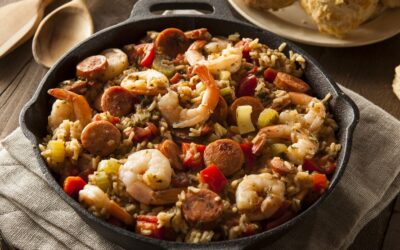 Spicy Homemade Cajun Jambalaya with Sausage and Shrimp